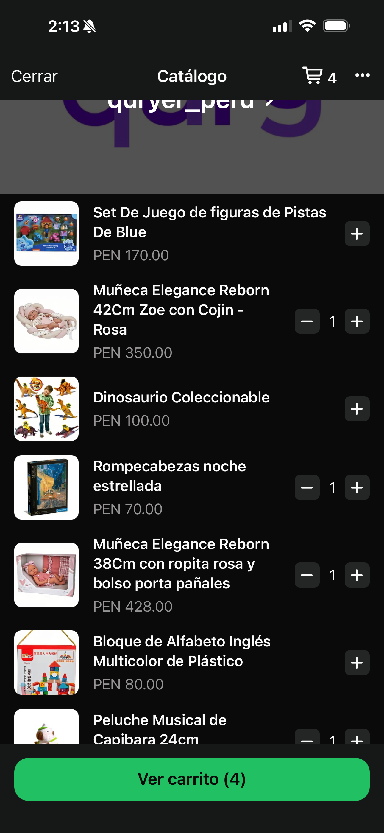Catálogo de WhatsApp vinculado con productos de Ventor